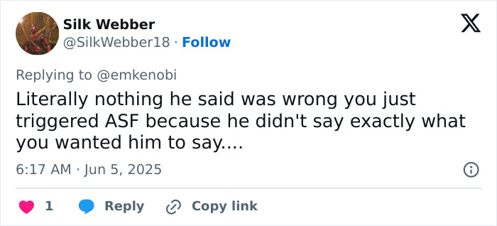 Screenshot of a Twitter reply discussing reactions to Chris Pratt&rsquo;s callous tribute to Parks and Rec co-star&rsquo;s passing.