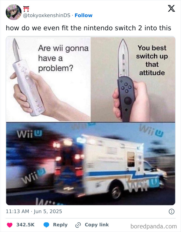 Funny Nintendo Switch and Wii memes from popular tweets that c*****d people up this June in a humorous social media post.