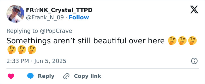 Screenshot of a social media reply discussing Miley Cyrus taking a jab at ex-husband Liam Hemsworth, sparking heated reactions. Screenshot of a social media reply discussing Miley Cyrus taking a jab at ex-husband Liam Hemsworth, sparking heated reactions.