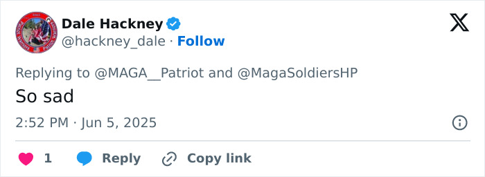 Screenshot of a Twitter reply by Dale Hackney expressing sorrow over the horrifying suffocation of 3 sisters by their dad in the woods.