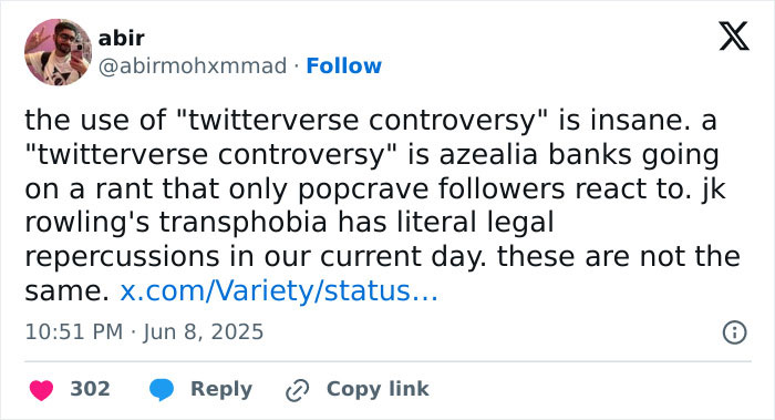 Screenshot of a tweet about Tom Felton enraging Harry Potter fans with red carpet comments on J.K. Rowling&rsquo;s controversies.