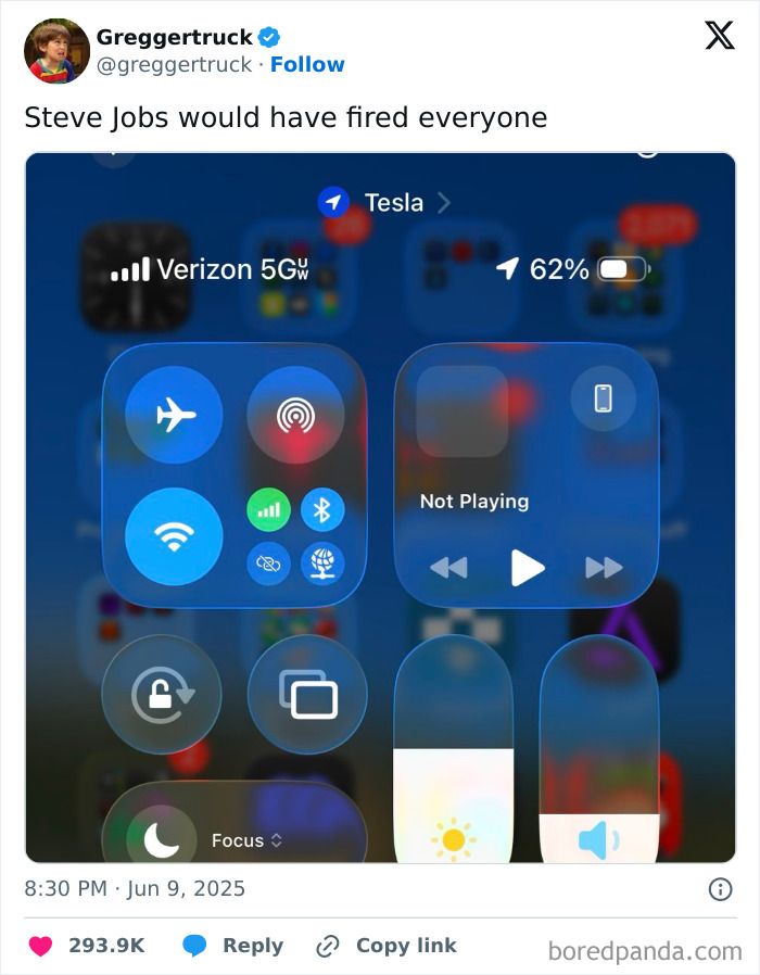 Tweet showing iPhone control center screenshot shared in the best tweets that c*****d people up this June article.