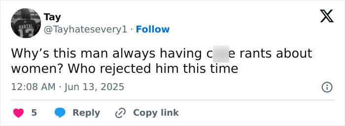 Screenshot of a tweet expressing frustration over Trace Cyrus accusing ex Brenda Song of faking pregnancies, abortion, and cancer.
