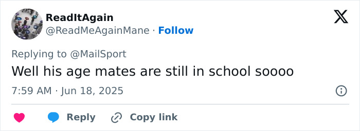 Tweet response criticizing influencer seen vacationing with minor and discussing backlash online.