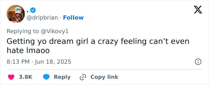 Screenshot of a tweet where a fan comments on a thirst trap amid controversy over relationship with 17-year-old.