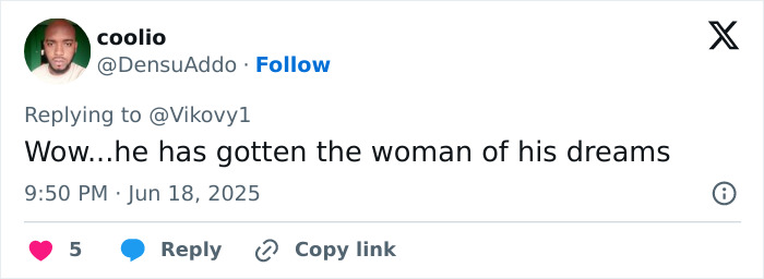 Tweet by user coolio commenting on relationship rumors, discussing woman and 17-year-old with fans finding old comment on thirst trap.