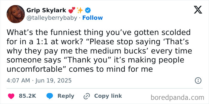 Tweet about funniest work moments shared in a collection of best tweets that c*****d people up this June.