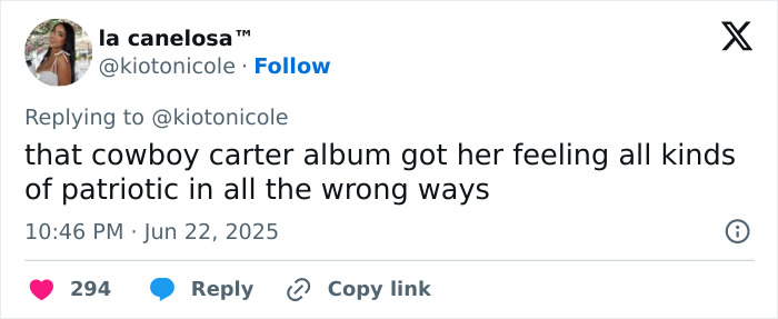 Tweet about cowboy carter album sparking controversy with Beyonc&eacute;'s tone deaf shirt on tour, sparking fan backlash.