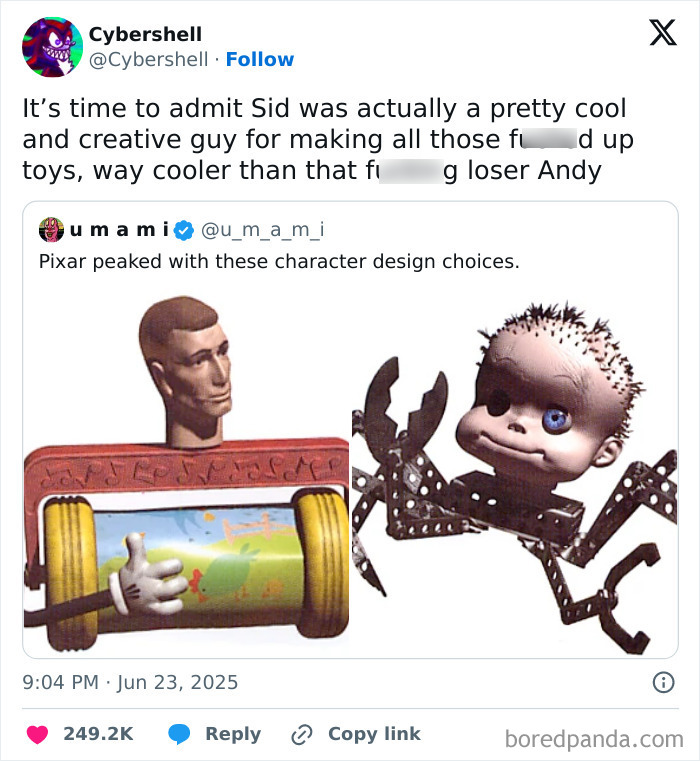 Humorous tweets featuring creative and funny Pixar character designs that c*****d people up this June.