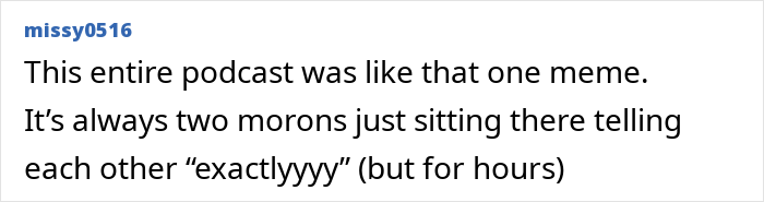 Screenshot of a social media comment mocking Meghan Markle's insufferable interview with Harry, highlighting humorous criticism.