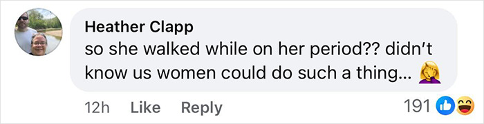 Comment mocking Olympic star bragging about walking runway on her period, highlighting women's reaction online Comment mocking Olympic star bragging about walking runway on her period, highlighting women's reaction online