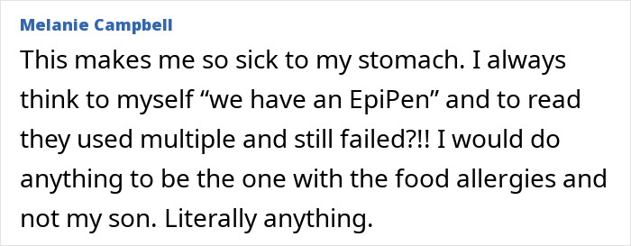 Comment expressing distress and concern about a college student losing life after eating a late night snack at home.