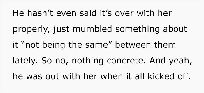 Text excerpt discussing a man regretting leaving his wife after an incident that led to a hospital stay.