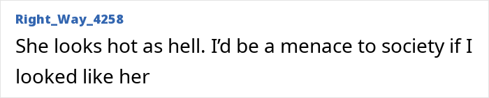 Comment text shown on a white background discussing appearance, mentioning hands related to Ozempic.