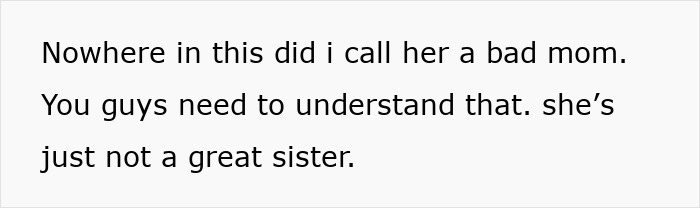 Text message conversation highlighting a dispute about sister-force senior year sibling babysit and family roles.