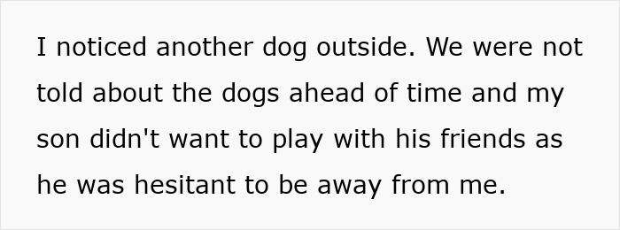 Child at birthday party upset, mom demands dog be locked away for safety and comfort of kids and guests