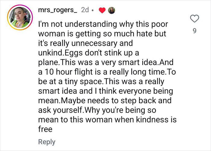TikTok comment defending plane passenger who made a salad mid-flight amid backlash calling the act vile. TikTok comment defending plane passenger who made a salad mid-flight amid backlash calling the act vile.