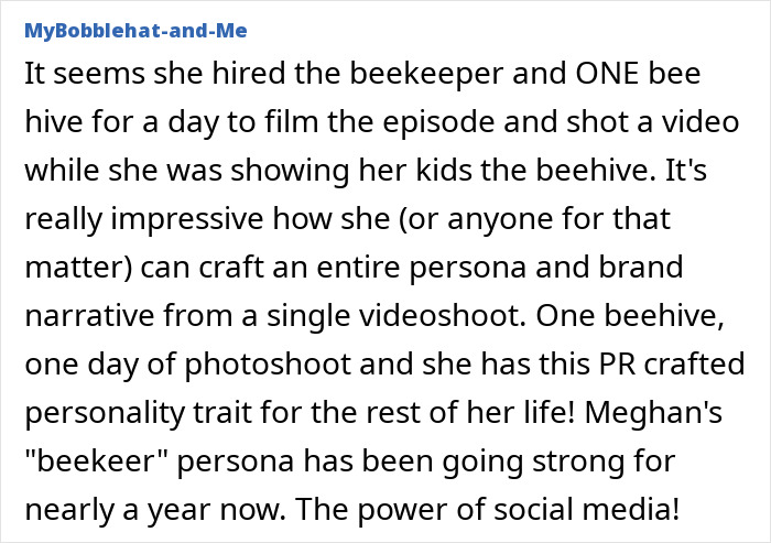 Screenshot of a social media comment discussing Meghan Markle's brand and its connection to Williams Sonoma products. Screenshot of a social media comment discussing Meghan Markle's brand and its connection to Williams Sonoma products.