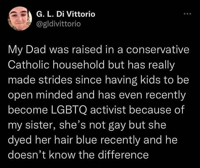 Social media post sharing a feel-good story about family growth and open-mindedness to restore faith in humanity.