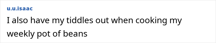 Screenshot of a social media comment referencing cooking topless amid Apple Martin roasting mom Gwyneth Paltrow backlash online. Screenshot of a social media comment referencing cooking topless amid Apple Martin roasting mom Gwyneth Paltrow backlash online.