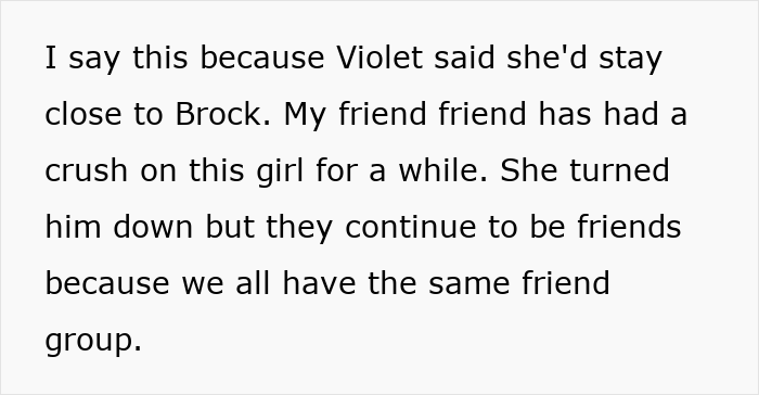 Text excerpt showing a guy turning psycho on friends after his crush chose his friend in a hypothetical scenario. Text excerpt showing a guy turning psycho on friends after his crush chose his friend in a hypothetical scenario.