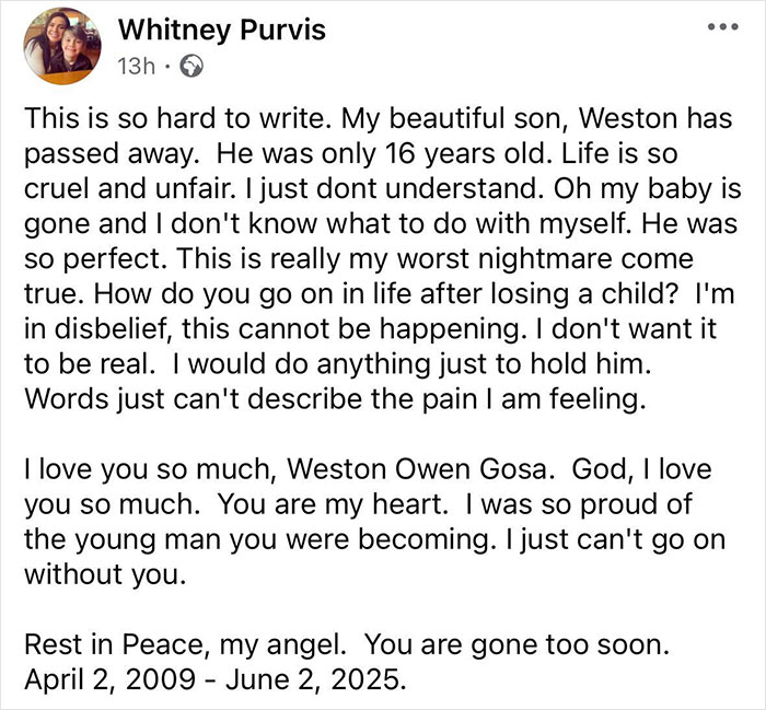 Whitney Purvis, 16 and Pregnant star, shares grief after losing her 16-year-old son Weston in a heartfelt tribute.