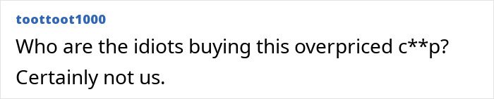 Comment criticizing Meghan Markle’s brand products being from Williams Sonoma, questioning buyers of overpriced items. Comment criticizing Meghan Markle’s brand products being from Williams Sonoma, questioning buyers of overpriced items.