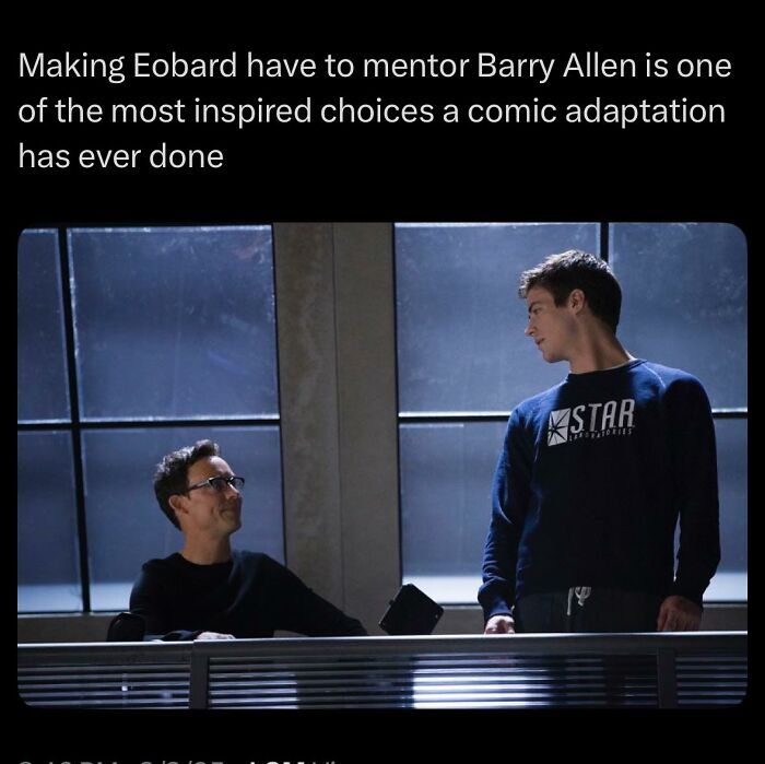 Two men in a dark room, one wearing a STAR Labs sweatshirt, illustrating connections beyond Millennials and Gen Z.