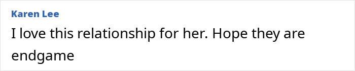 Comment from Karen Lee expressing hope that Taylor Swift and Travis Kelce's relationship is endgame amidst secret marriage rumors.