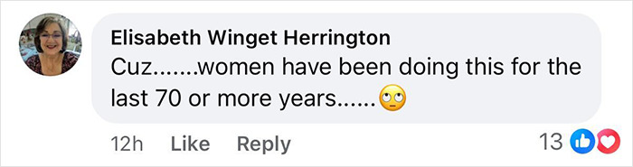 Screenshot of a Facebook comment mocking an Olympic star for bragging about walking runway on her period. Screenshot of a Facebook comment mocking an Olympic star for bragging about walking runway on her period.