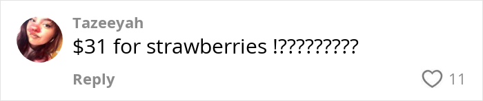 Social media comment from Aussie influencer expressing shock over high cost of living in the US, sparking outrage.