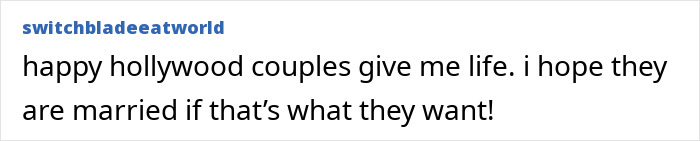 Comment about happy Hollywood couples expressing hope Keanu Reeves secretly married girlfriend after red carpet appearance.