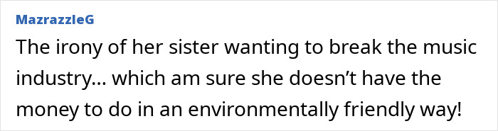 Text excerpt discussing Greta Thunberg's singer sister who changed her name after backlash.