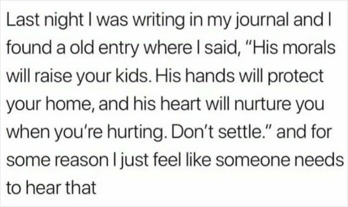 Text post about morals, protection, and nurturing in relationships from relatable posts to make your day better.