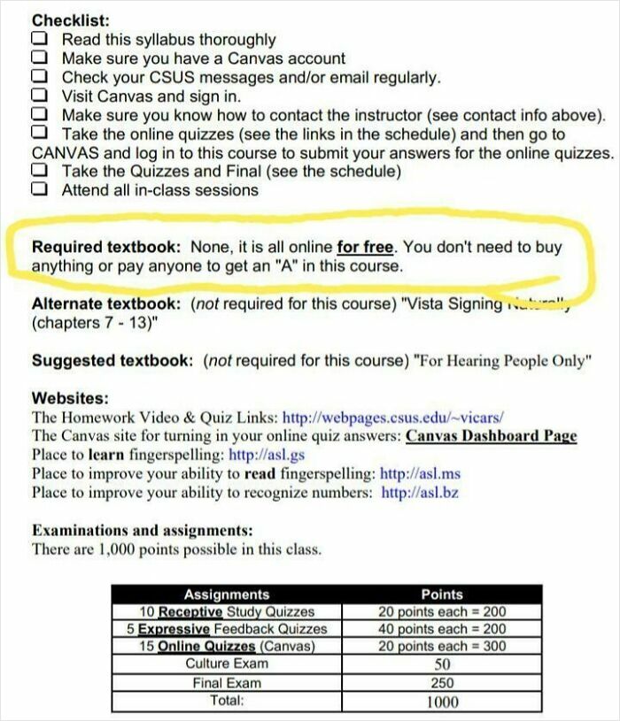 Checklist of online quizzes, assignments, and resources for teachers showing love for students and their profession.