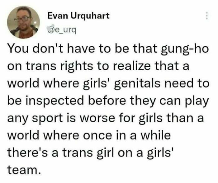 Meme discussing trans rights and sports, shared in a collection of powerful memes that are hilarious and eye-opening.