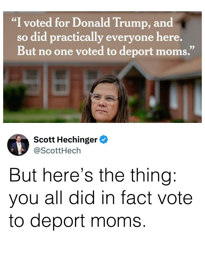 Powerful meme showing political commentary on deportation, shared by a Facebook group with hilarious and eye-opening memes.