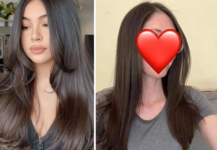 Side-by-side comparison of a hair fail showing the difference between requested hairstyle and actual outcome.