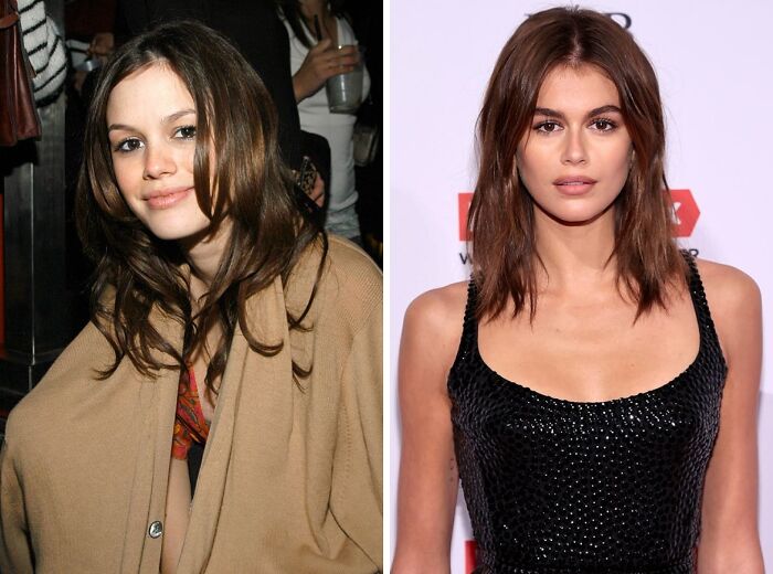 Dos celebridades con un gran parecido físico, mostrando la temática de celebridades que se parecen demasiado a otros famosos.