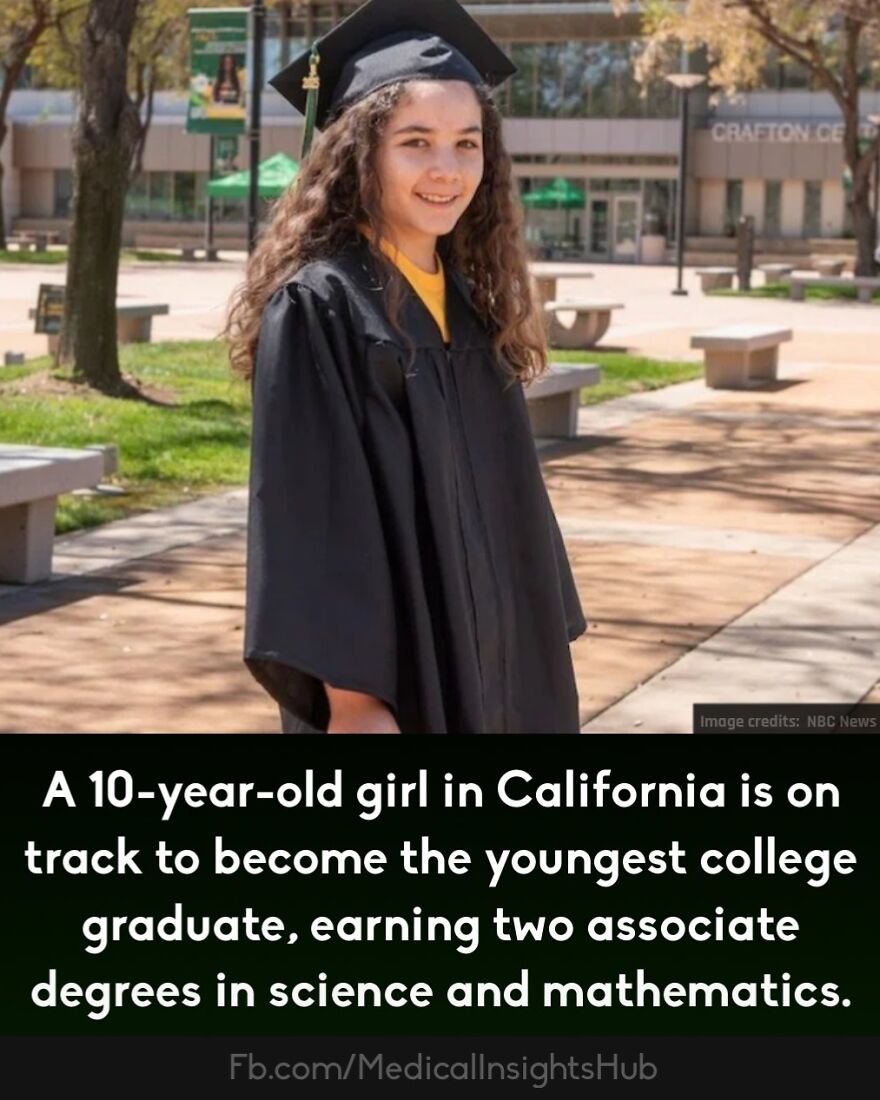 A young girl in graduation attire symbolizes curious medical facts about fingers containing no muscles in the human body.