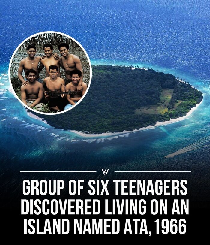 Group of six teenagers discovered living on an island Ata in 1966, featured in interesting short stories collection.