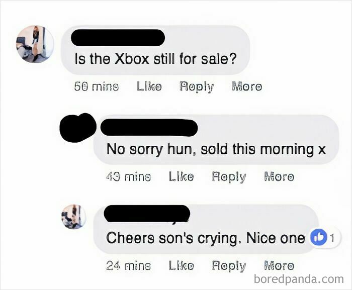 Screenshot of a social media conversation showing parents making outrageous demands related to their kids.