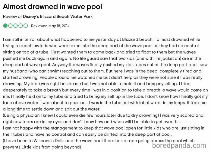 Parent's outrageous demands and safety concerns at a wave pool after a near-drowning incident involving kids at a water park.