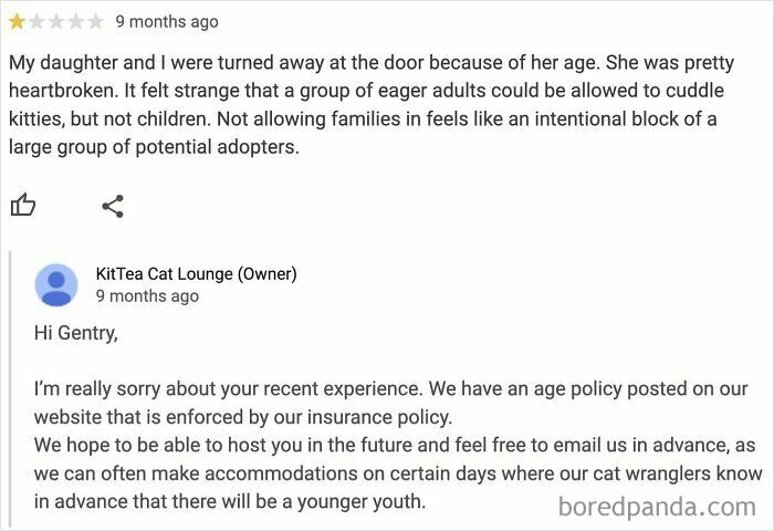 Parent demands causing outrage as families are denied access due to children’s age at public venues.