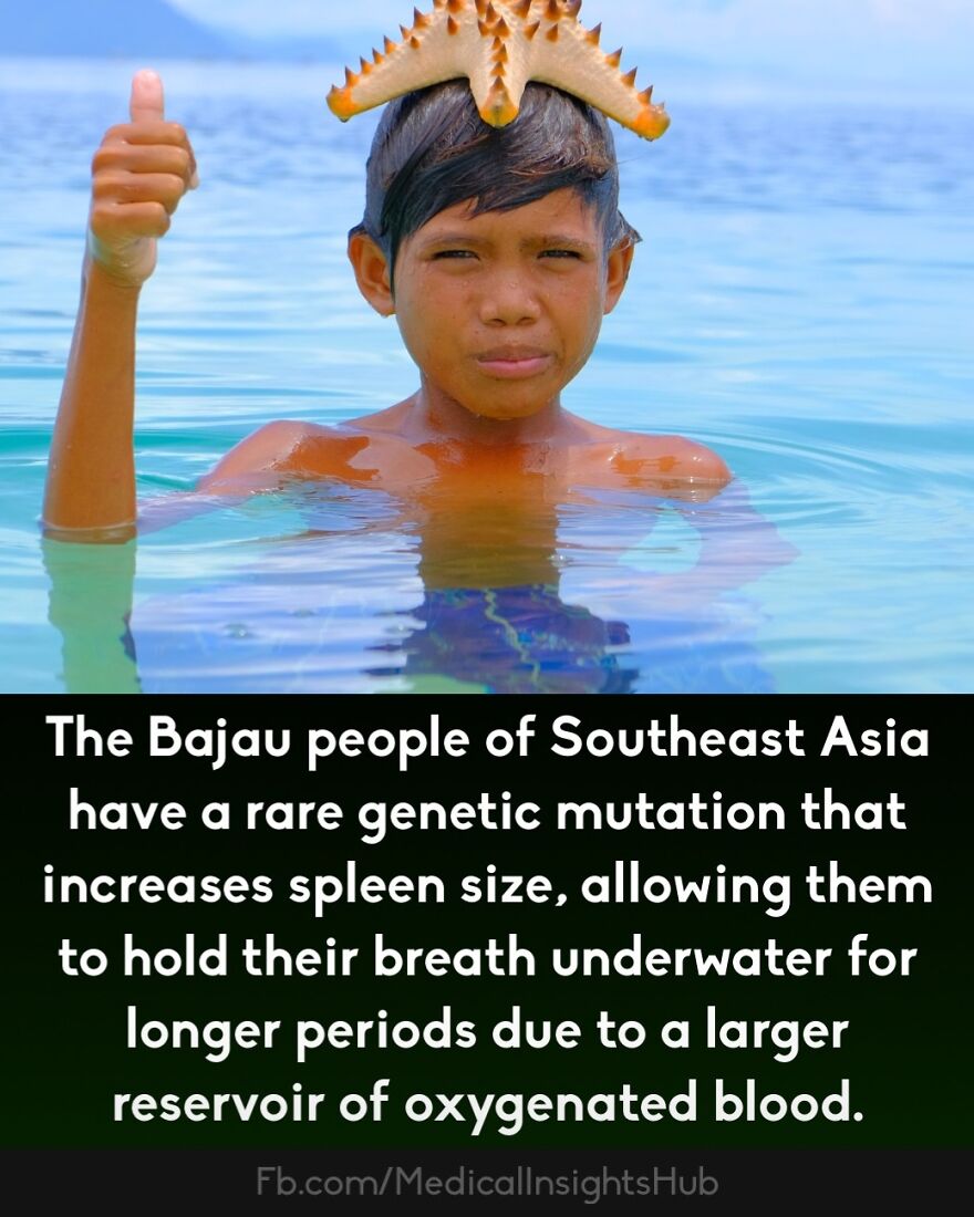 Boy in water with starfish on head, showing thumb up, illustrating curious medical facts about fingers containing no muscles.