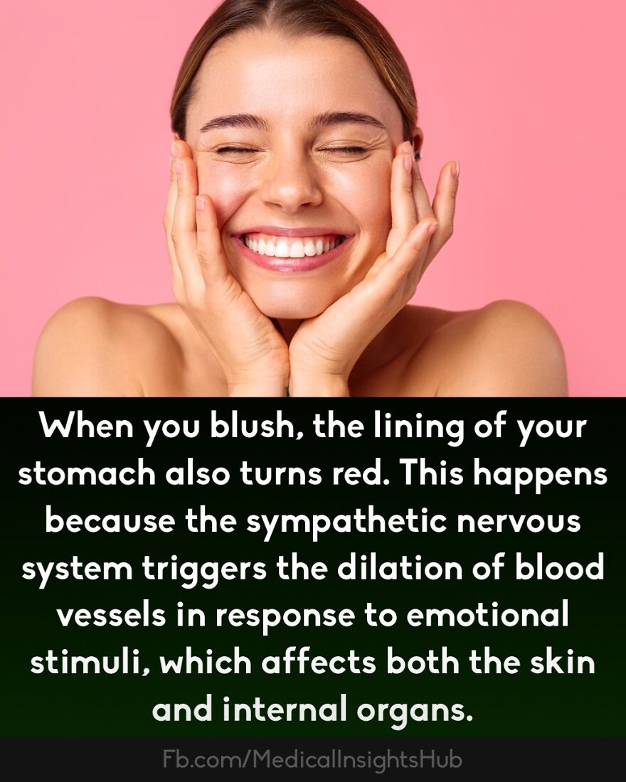 Smiling woman with closed eyes touching her face, illustrating curious medical facts about fingers containing no muscles.