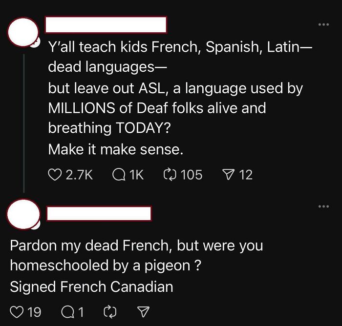 Screenshot of a social media discussion highlighting Americans that made the rest of the world facepalm.