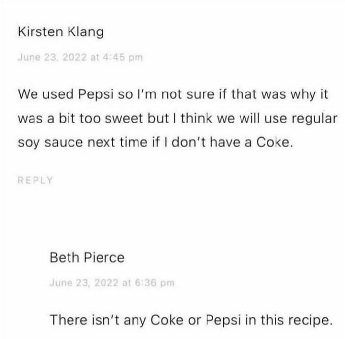 Screenshot of a humorous comment exchange featuring people sharing something that made them go hmmm.