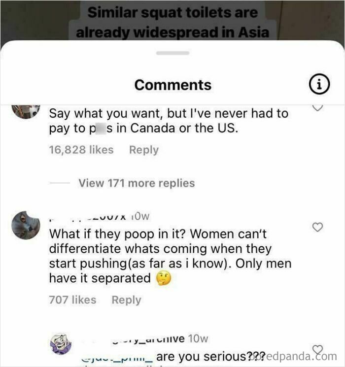 Screenshot of social media comments showing misogynistic views receiving critical reality checks.