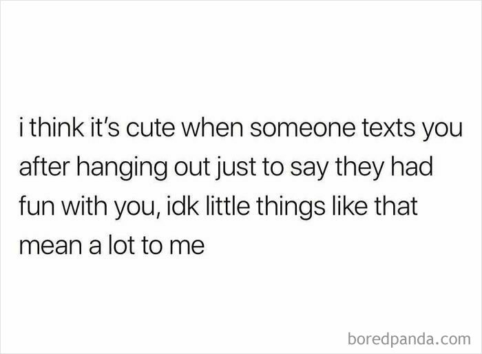 Text meme expressing appreciation for sweet gestures in friendships, fitting wholesome memes to send to favorite people.